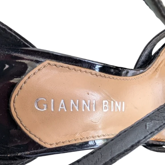 Gianni Bini Heleena Patent Platform Heels Size 6 - Picture 16 of 16
